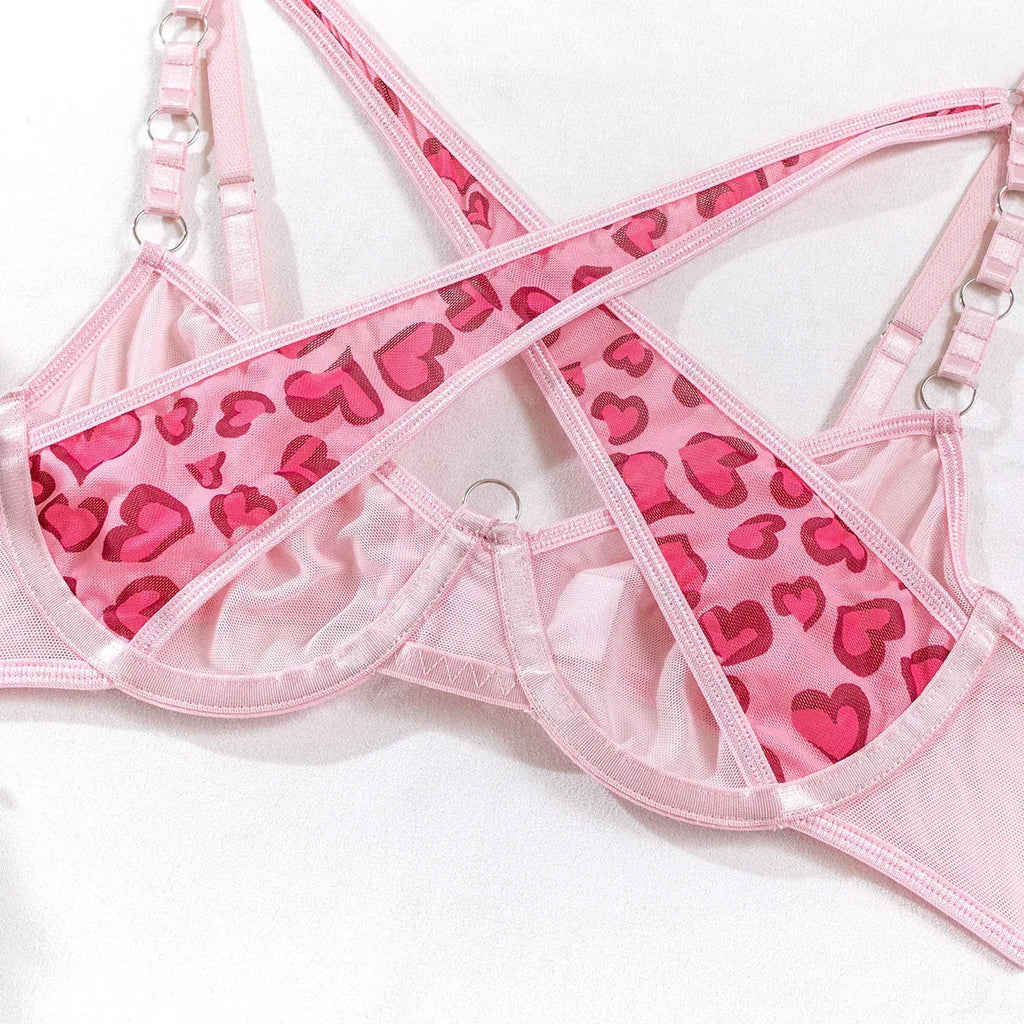 leopard-print-metal-chain-lingerie - Viexta
