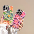 Spot Drill Oil Painting Flowers iPhone Case