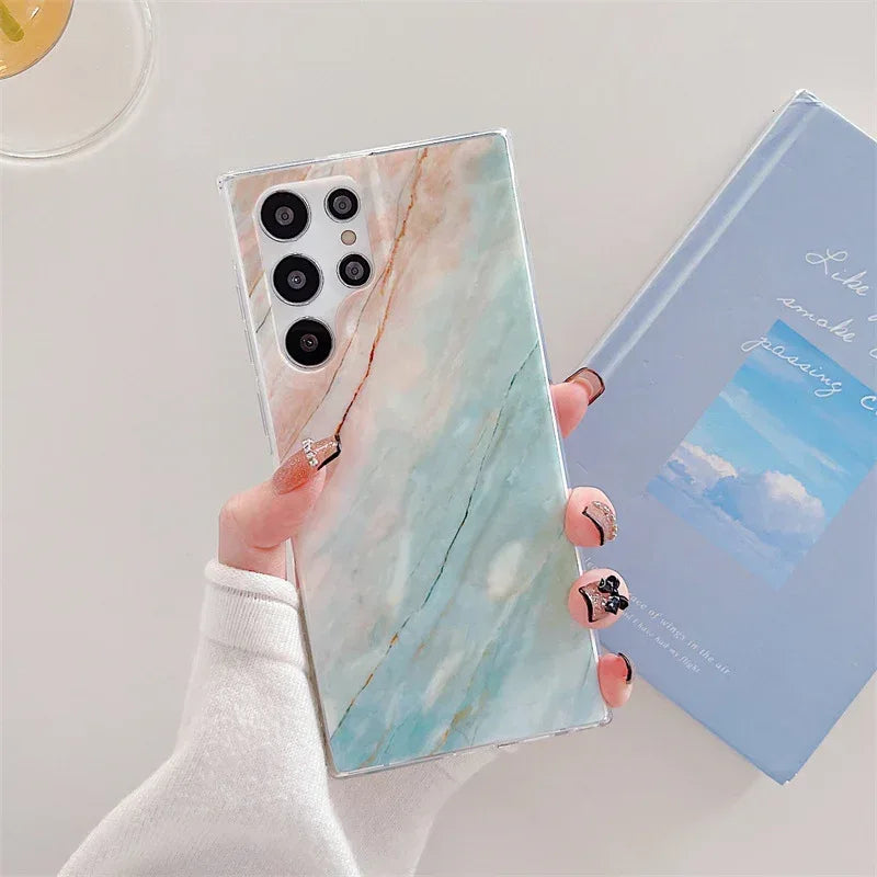 Marble Pattern Soft Shell Samsung Phone Case - Viexta