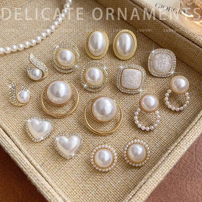 Baroque French Vintage Pearl Earrings - Viexta