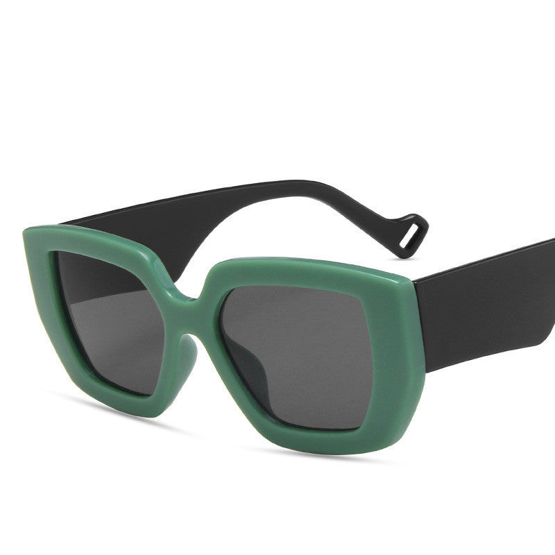 Side Polygon Contrast Sunglasses