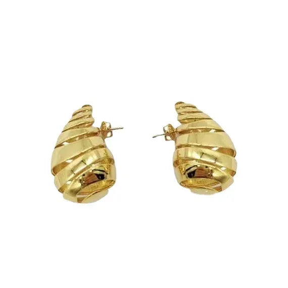 18K Water Drop Ball Stud Earrings - Viexta