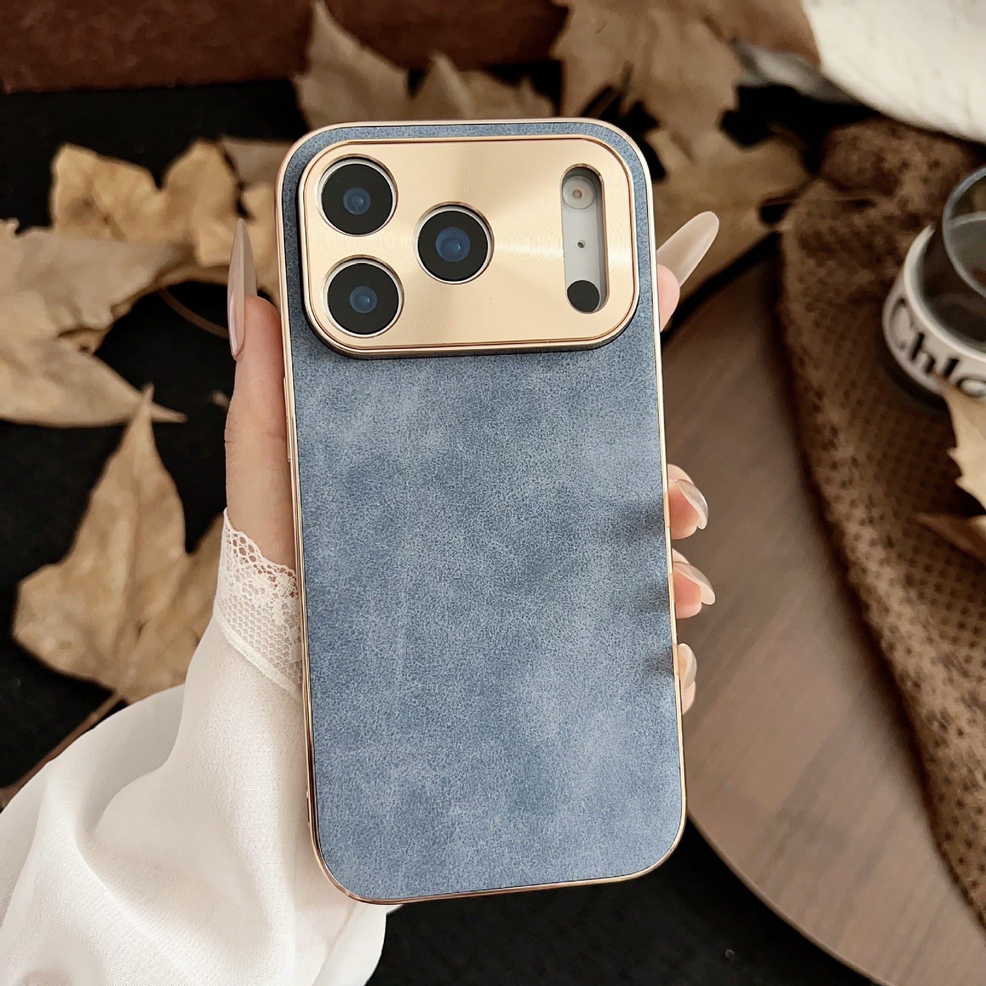 Electroplated Metal Fine Hole Lens iPhone Case