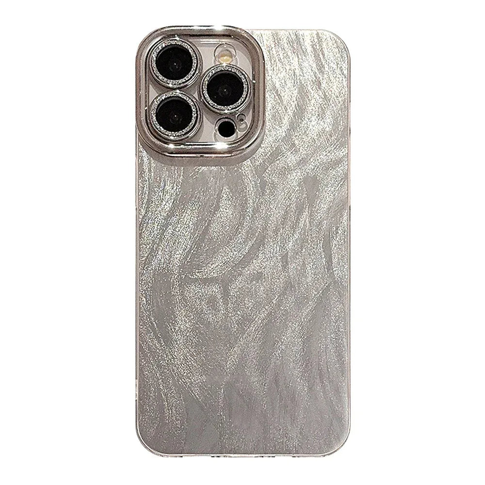 Anti-fall Feather Yarn Laser Lens Protector iPhone Case - Viexta