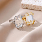 Zircon Niche Heart-shaped Ring - Viexta