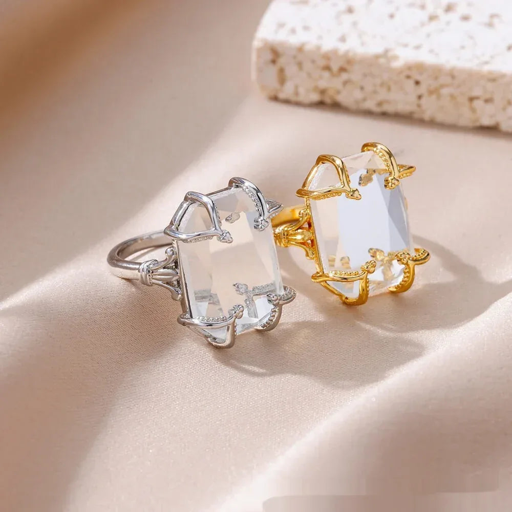 Zircon Niche Heart-shaped Ring - Viexta