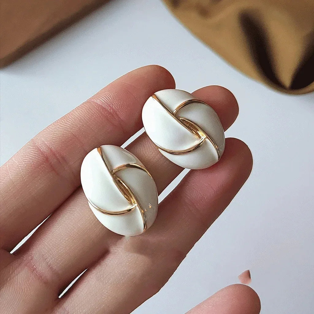 925-silver-needle-plated-14k-drip-glazed-ear-studs - Viexta