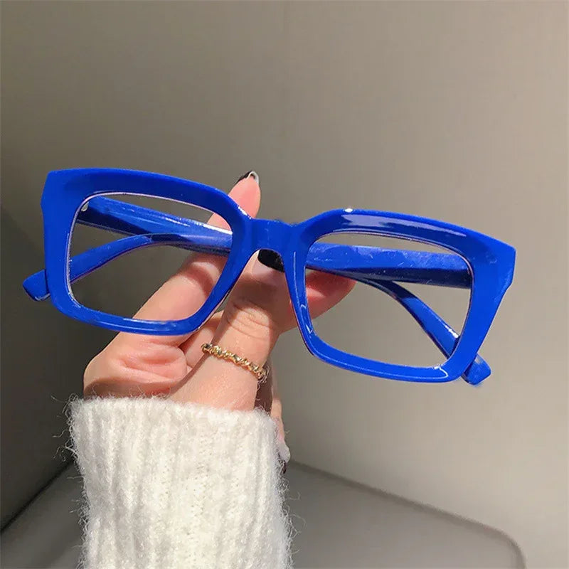 Square Frame Street Korean Version Trendy Flat Glasses - Viexta