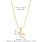 Ocean Wind Dolphin Stainless Steel Pendant Necklace