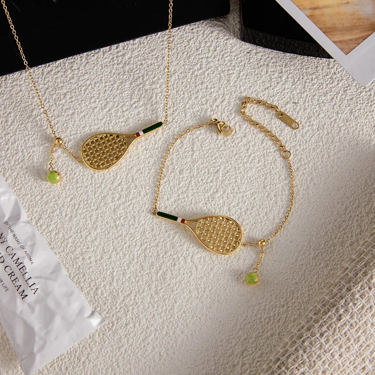 Tennis Racket Pendant Necklace - Viexta