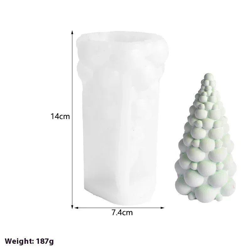 christmas-three-dimensional-bubble-ball-christmas-tree-candle-mould - Viexta