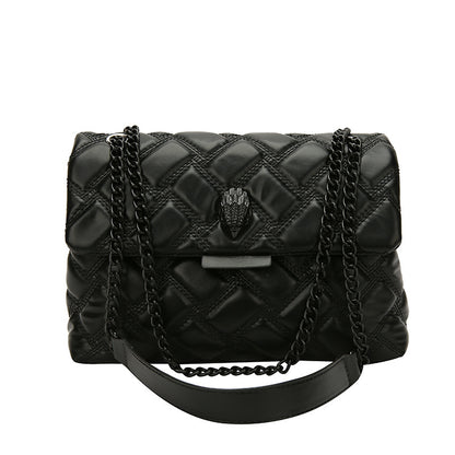 Plaid Embossed Chain Bag