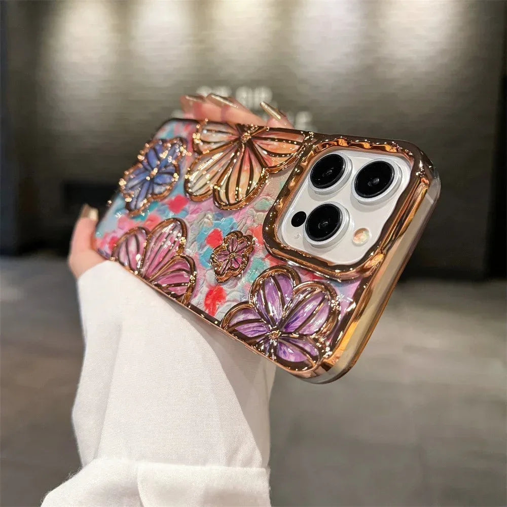 three-dimensional-flower-iphone-protective-cover - Viexta