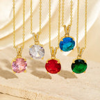Minimalist Color-Diamond Pendant Necklace - Viexta