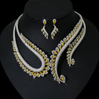 ins-wind-zircon-necklace-earring-set