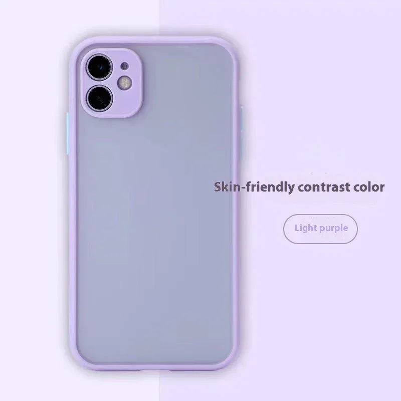fine-hole-all-inclusive-frosted-contrast-iphone-case - Viexta