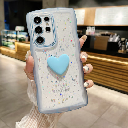 Love Drop Adhesive Transparent Samsung Phone Case