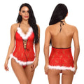 Women's Christmas Cosplay Lace Mesh Lingerie - Viexta