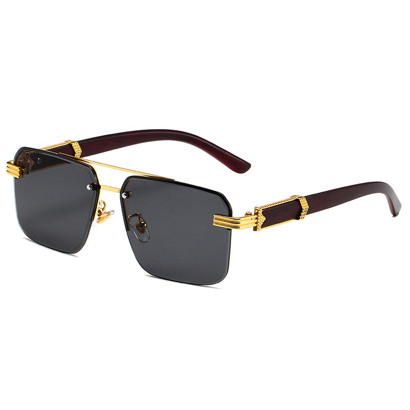 Semi-rimless Square Sunglasses