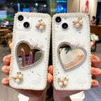 Love Pearl Transparent Mirror iPhone Case - Viexta