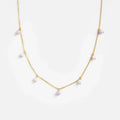 Opal Moon Necklace Diamond Inlaid Clavicle Chain - Viexta
