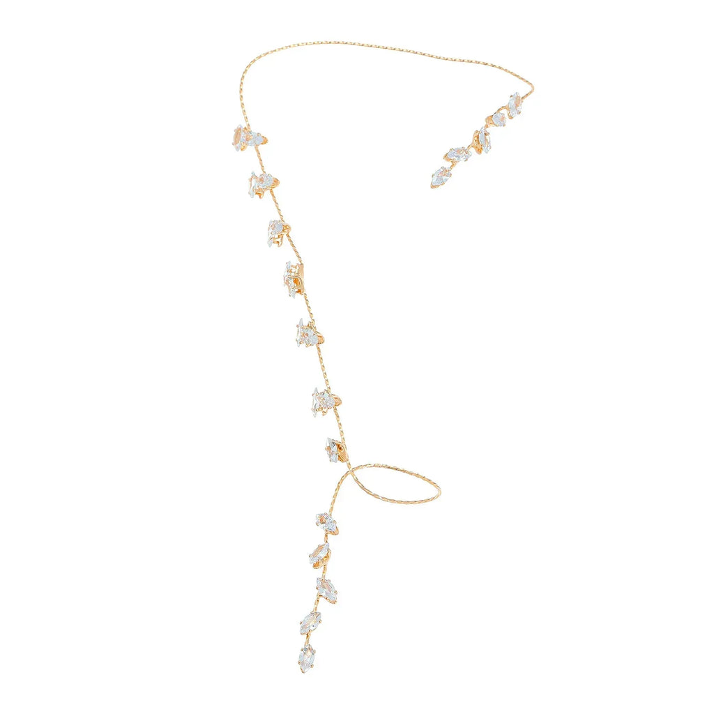 Zircon Leaves Finger Chain - Viexta