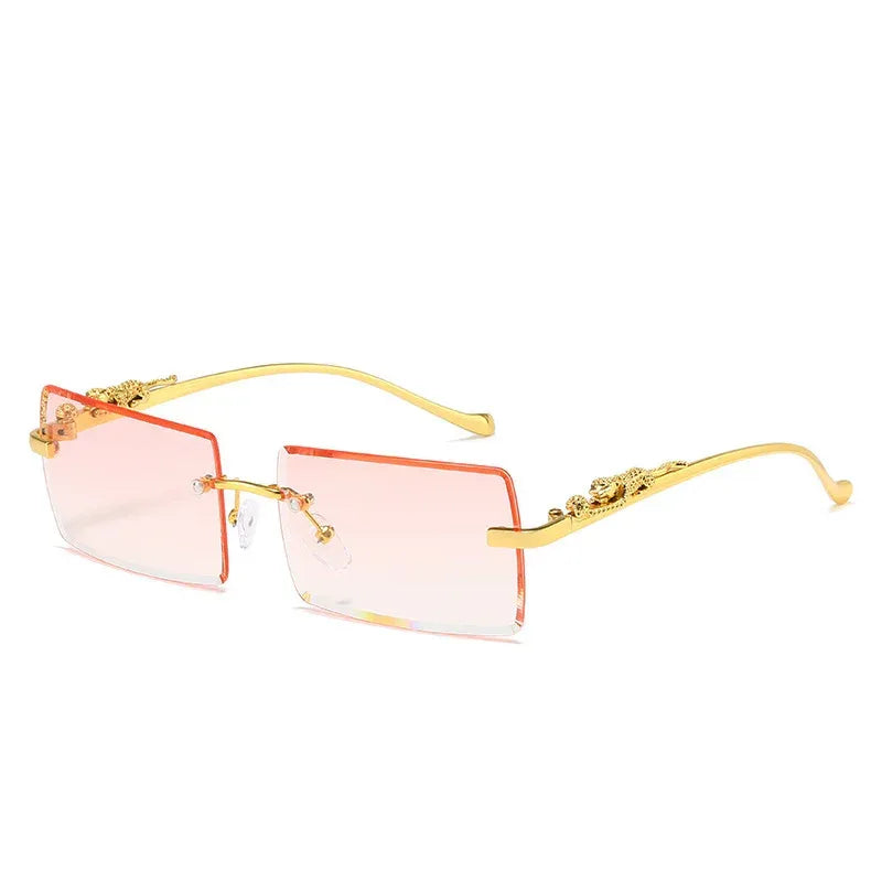 square-frameless-trimming-sunglasses - Viexta