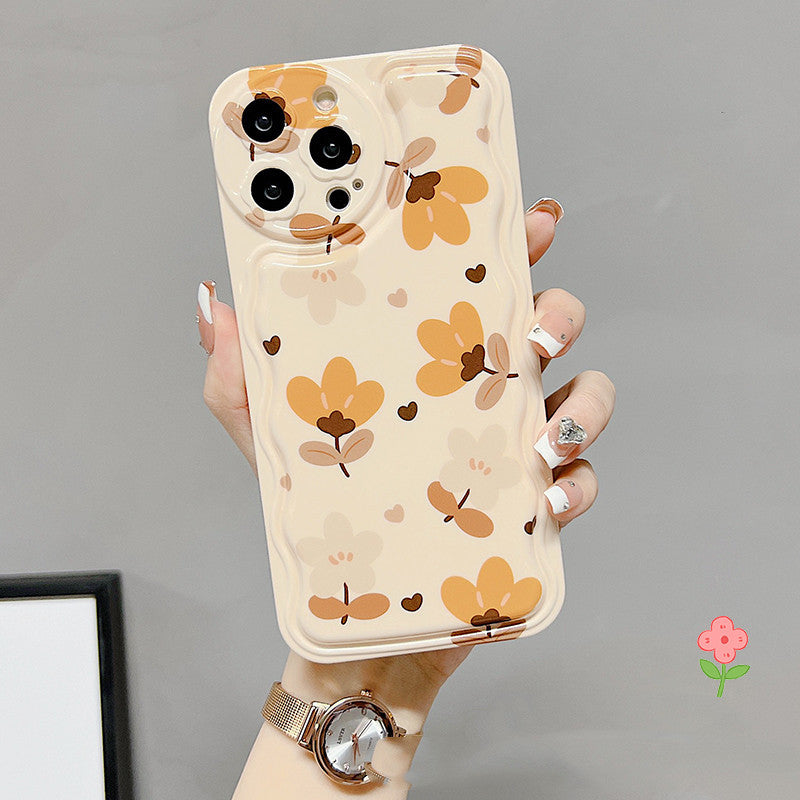 Autumn Leaves With Bow Silk Scarf Charms Phone Cases for IPhone