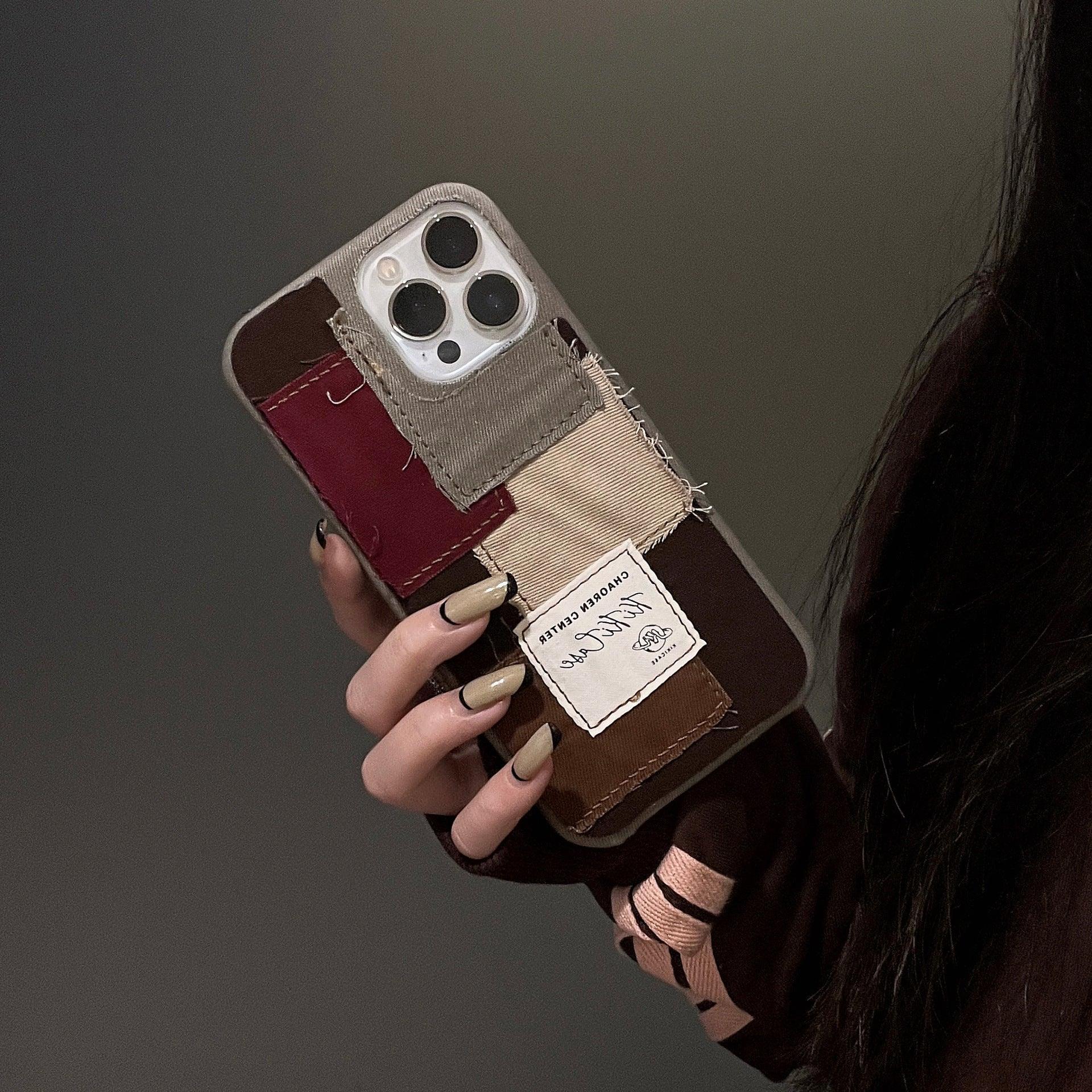 Denim Canvas Stitching iPhone Case - Viexta