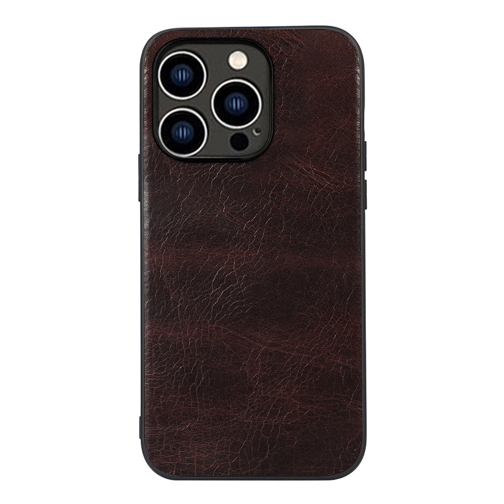 Solid Color Leather iPhone Case