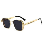 Vintage-style Square Metal Sunglasses With A Personalized Touch - Viexta