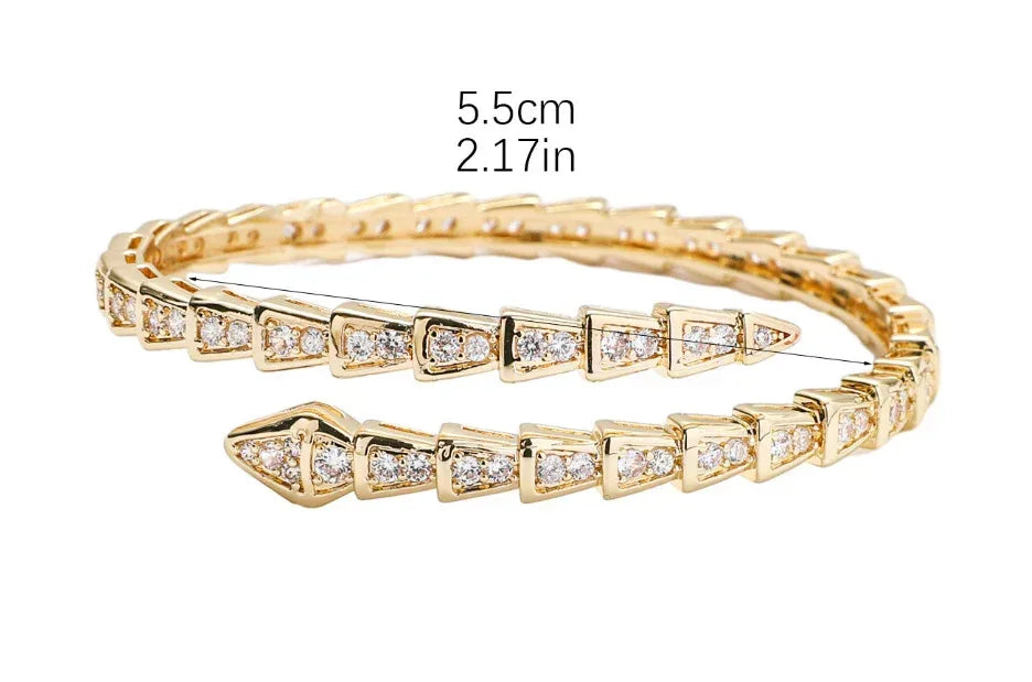 micro-inlaid-snake-zirconium-bracelet - Viexta