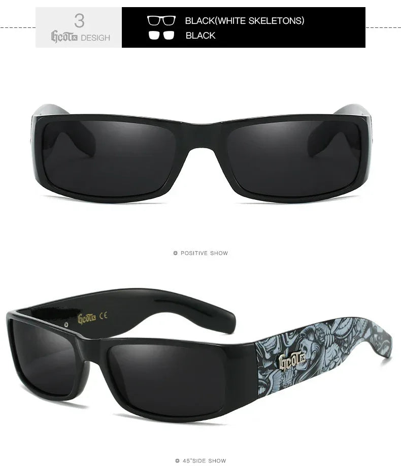 Plaid Hip Hop Fashion West Coast Polarized Sunglasses - Viexta