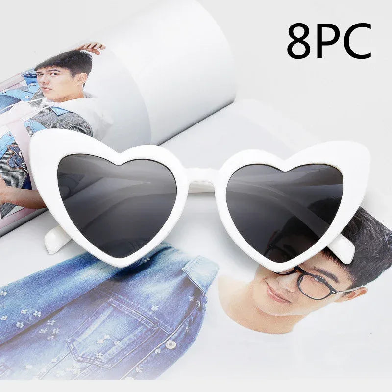 Fashion Love Big Face Thin Sunglasses - Viexta
