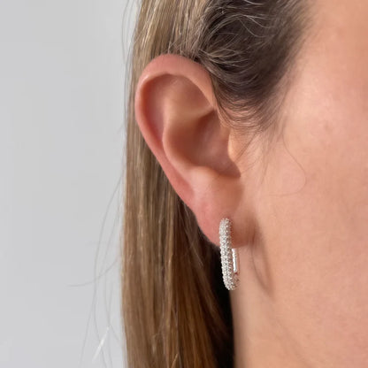 18K Micro Inlaid Zircon Earrings